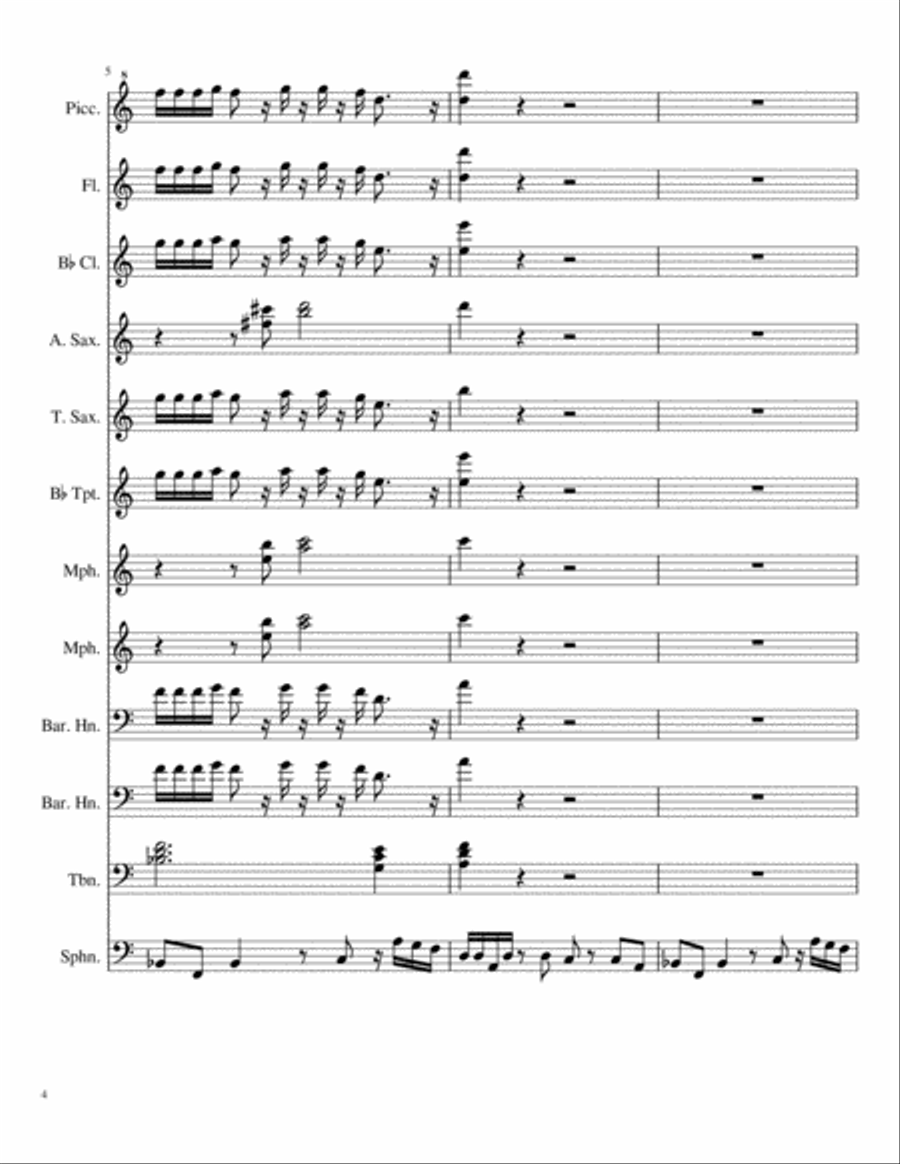 Neighbors Know My Name-Trey Songz Marching Band scores gallery preview page 4