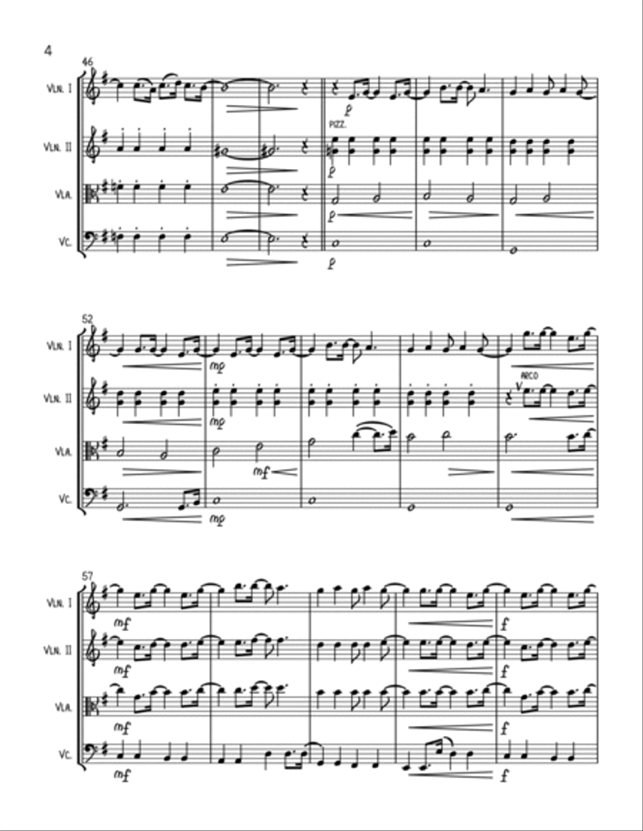 Three Lions String Quartet scores gallery preview page 4