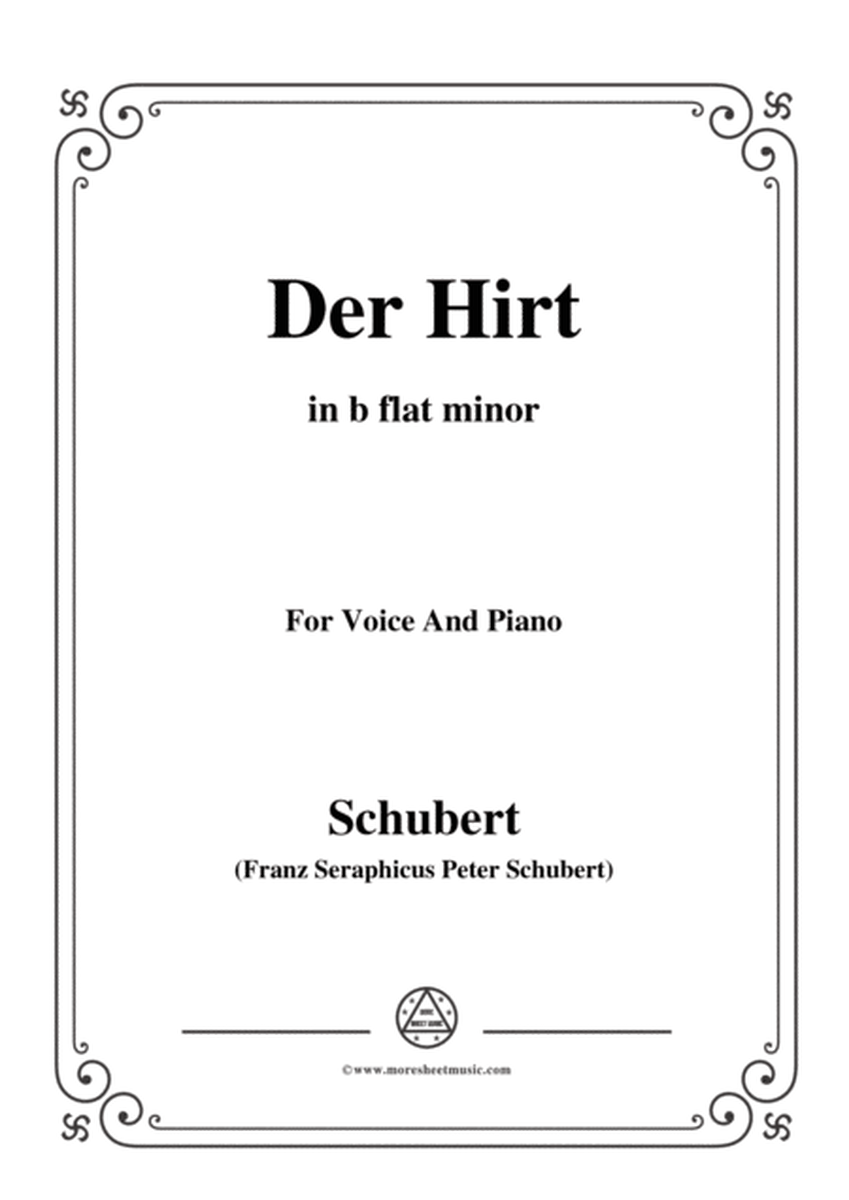Schubert-Der Hirt,in b flat minor,D.490,for Voice and Piano image number null