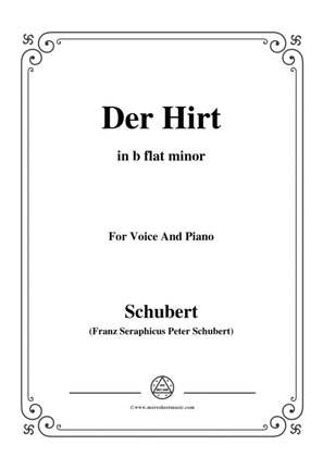 Schubert-Der Hirt,in b flat minor,D.490,for Voice and Piano