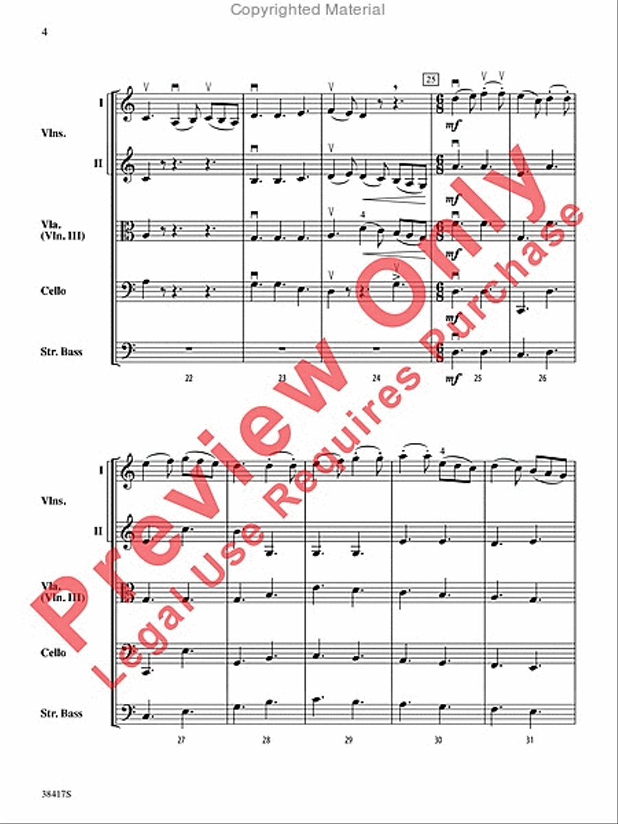 Themes from St. Paul's Suite String Orchestra scores gallery preview page 5