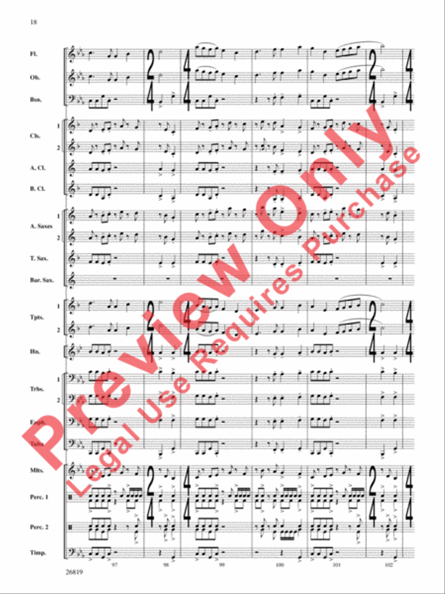 Algorhythms Concert Band scores gallery preview page 19
