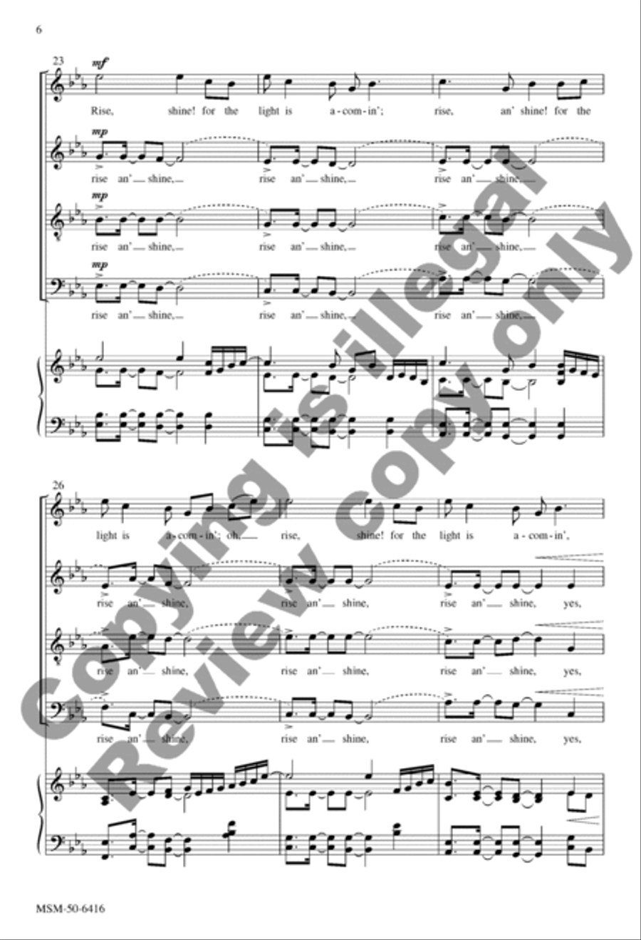 Rise, Shine! Divisi scores gallery preview page 6