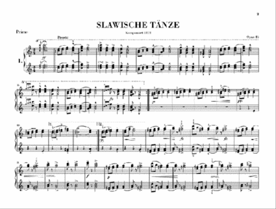 Slavonic Dances Op. 46 Piano Solo scores gallery preview page 2