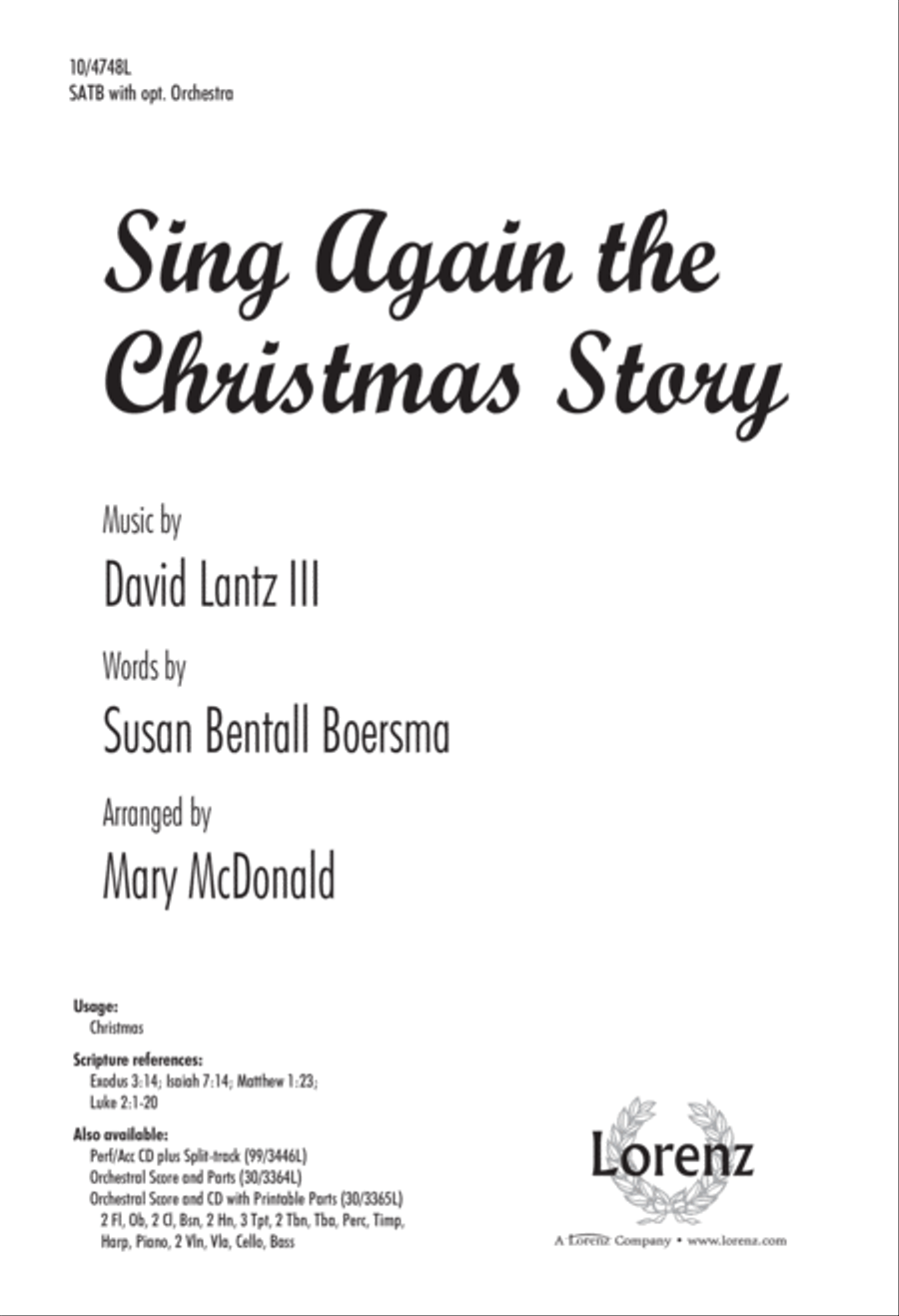 Sing Again the Christmas Story 4-Part scores gallery preview page 1