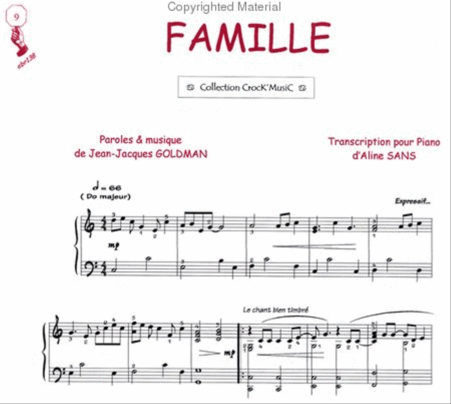 Famille (Collection CrocK'MusiC) Piano Solo scores gallery preview page 2