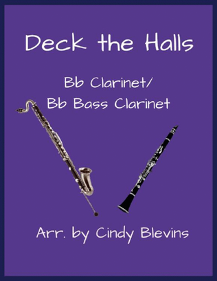 Book cover for Deck the Halls, Bb Clarinet and Bb Bass Clarinet Duet