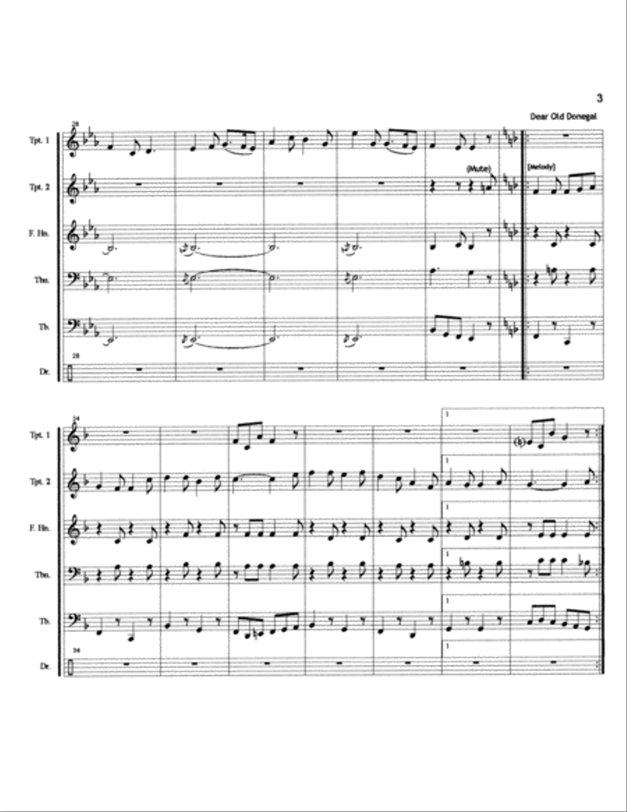Irish Medley Brass Ensemble scores gallery preview page 4