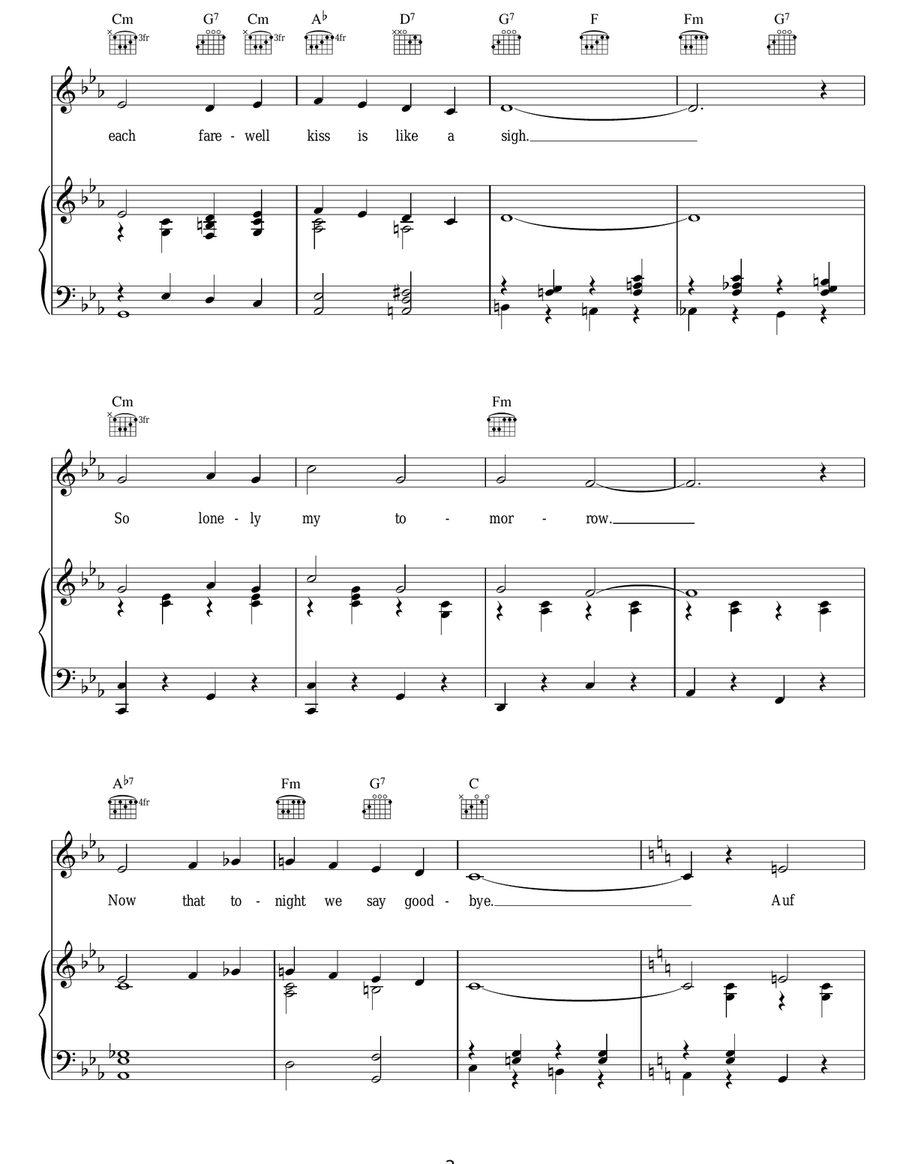 Auf Wiederseh'n, Sweetheart Guitar scores gallery preview page 2