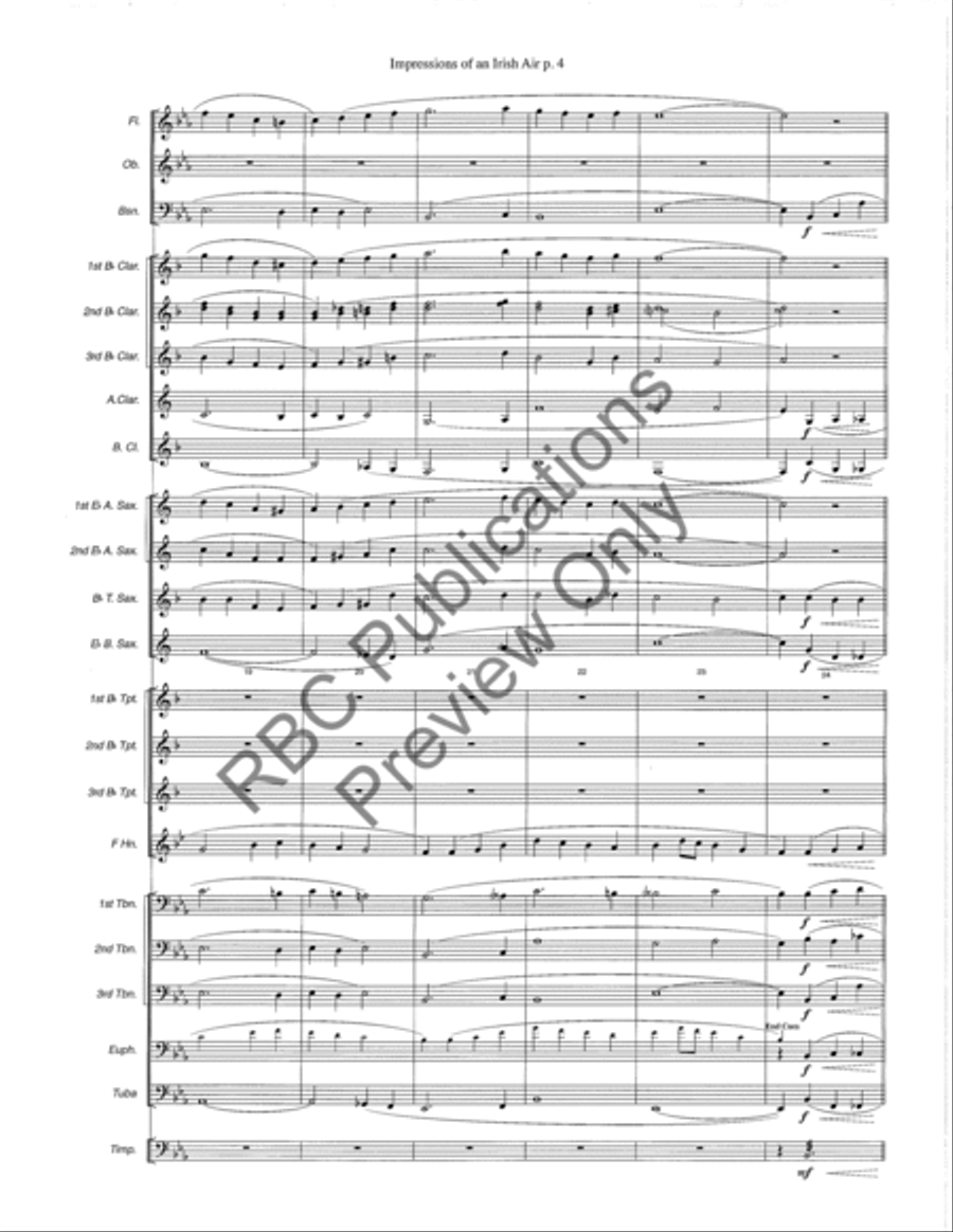 Impressions Of An Irish Air Concert Band scores gallery preview page 7