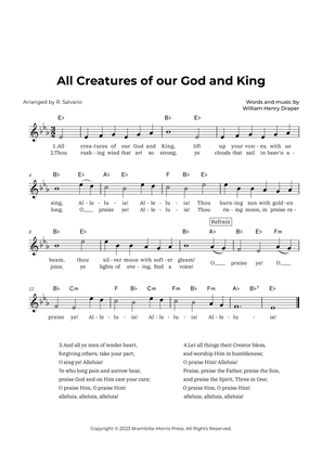 Book cover for All Creatures of our God and King (Key of E-Flat Major)