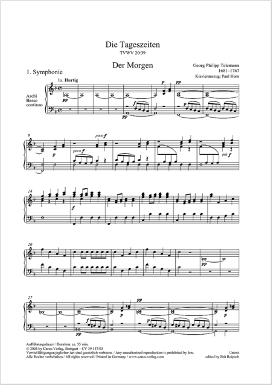 Die Tageszeiten 4-Part scores gallery preview page 54