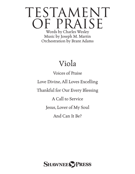 Testament of Praise (A Celebration of Faith) - Viola