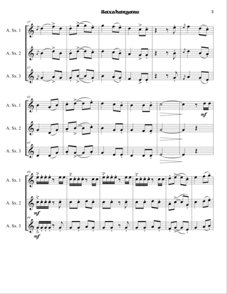 Saxshangane Woodwind Trio scores gallery preview page 4