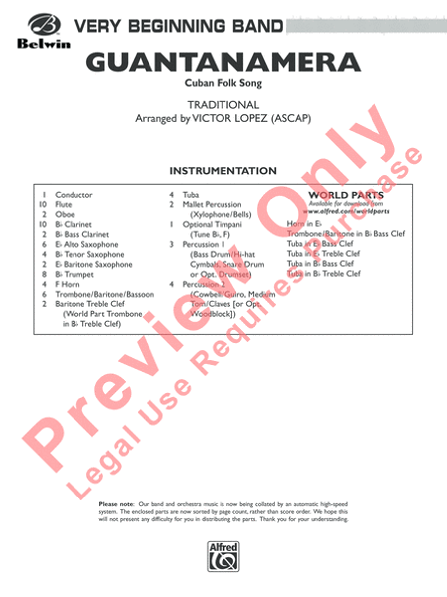 Guantanamera Concert Band scores gallery preview page 2