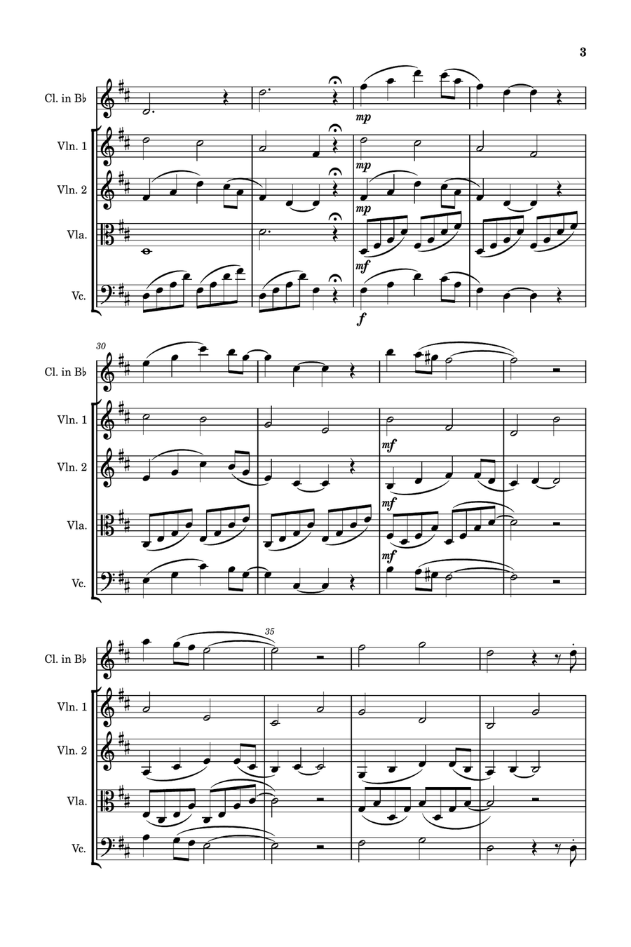 Clarinet Quintet 1-1 Small Ensemble scores gallery preview page 3