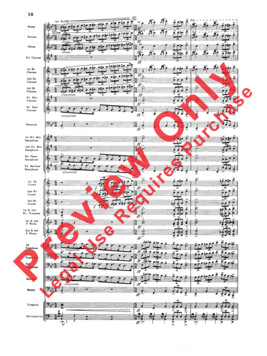 Third Suite (I. March, II. Waltz, III. Rondo) Concert Band scores gallery preview page 12