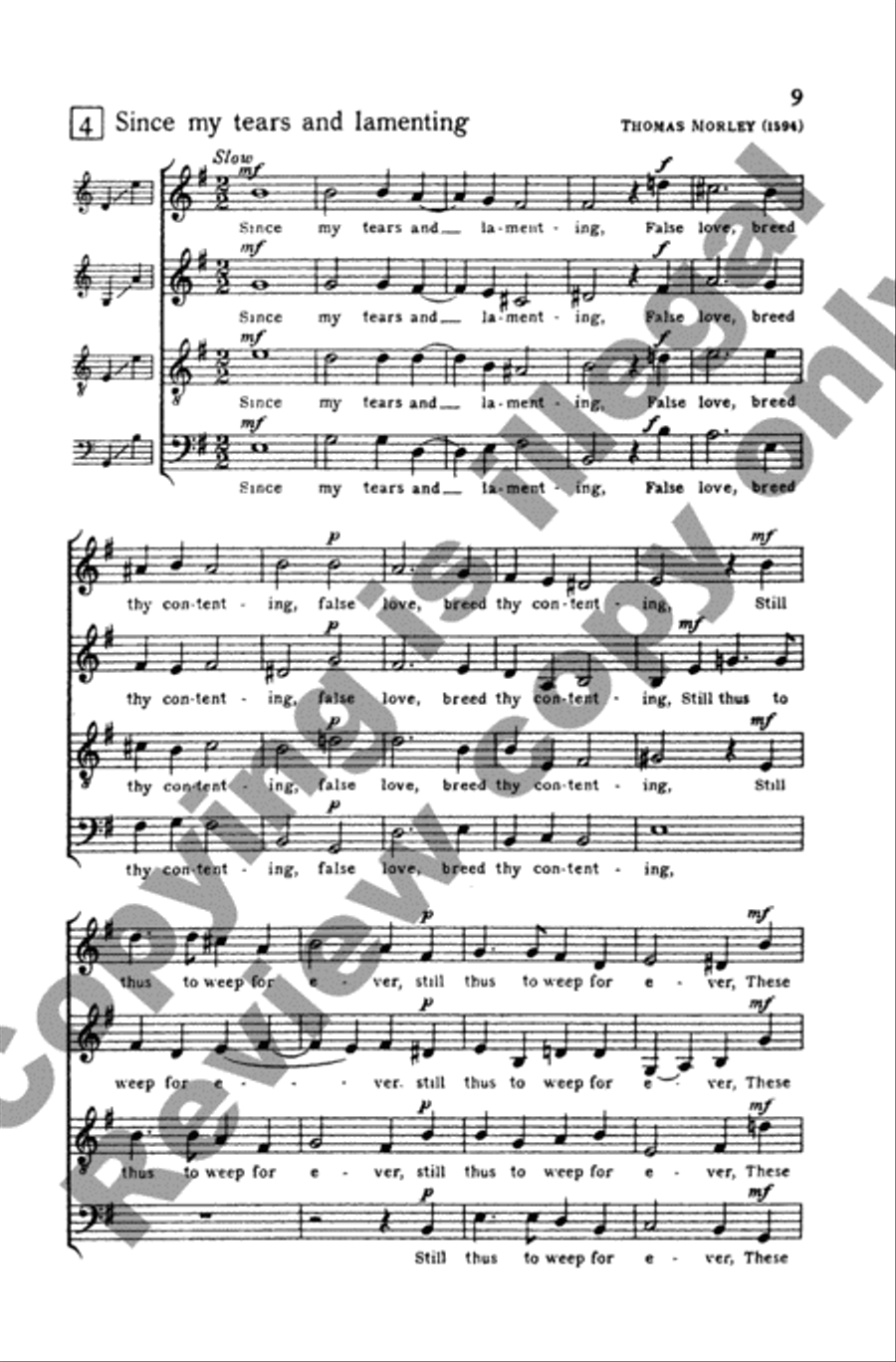 Invitation to Madrigals, Book 2 4-Part scores gallery preview page 29