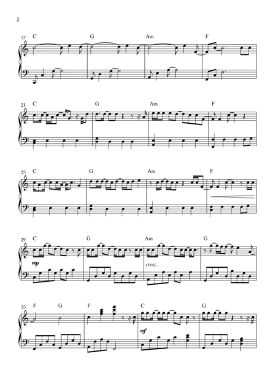 All Too Well Piano Solo scores gallery preview page 2