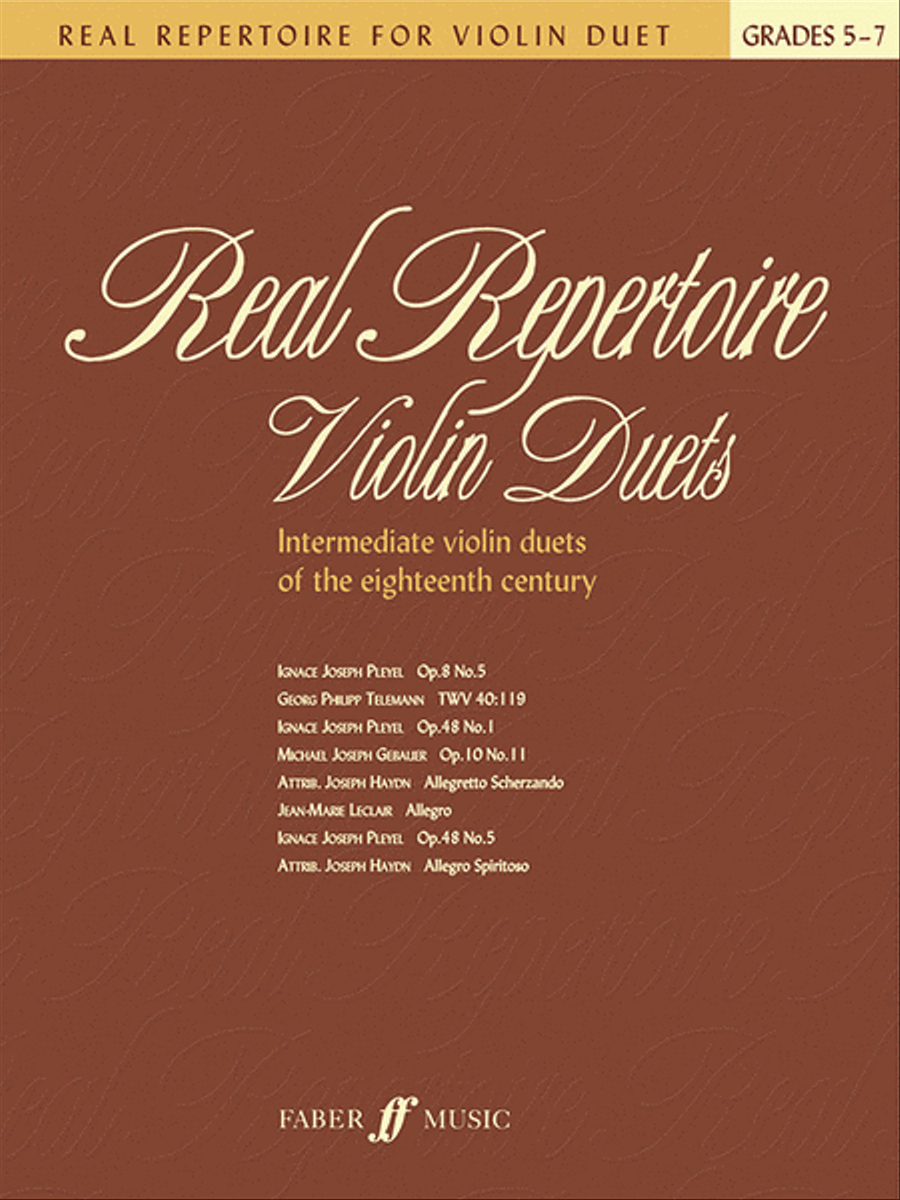 Real Repertoire - Violin Duets String Duet scores gallery preview page 1