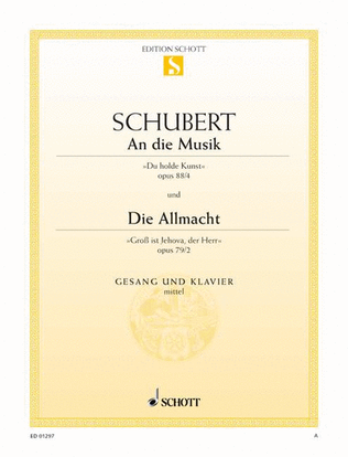 Book cover for An die Musik / Die Allmacht