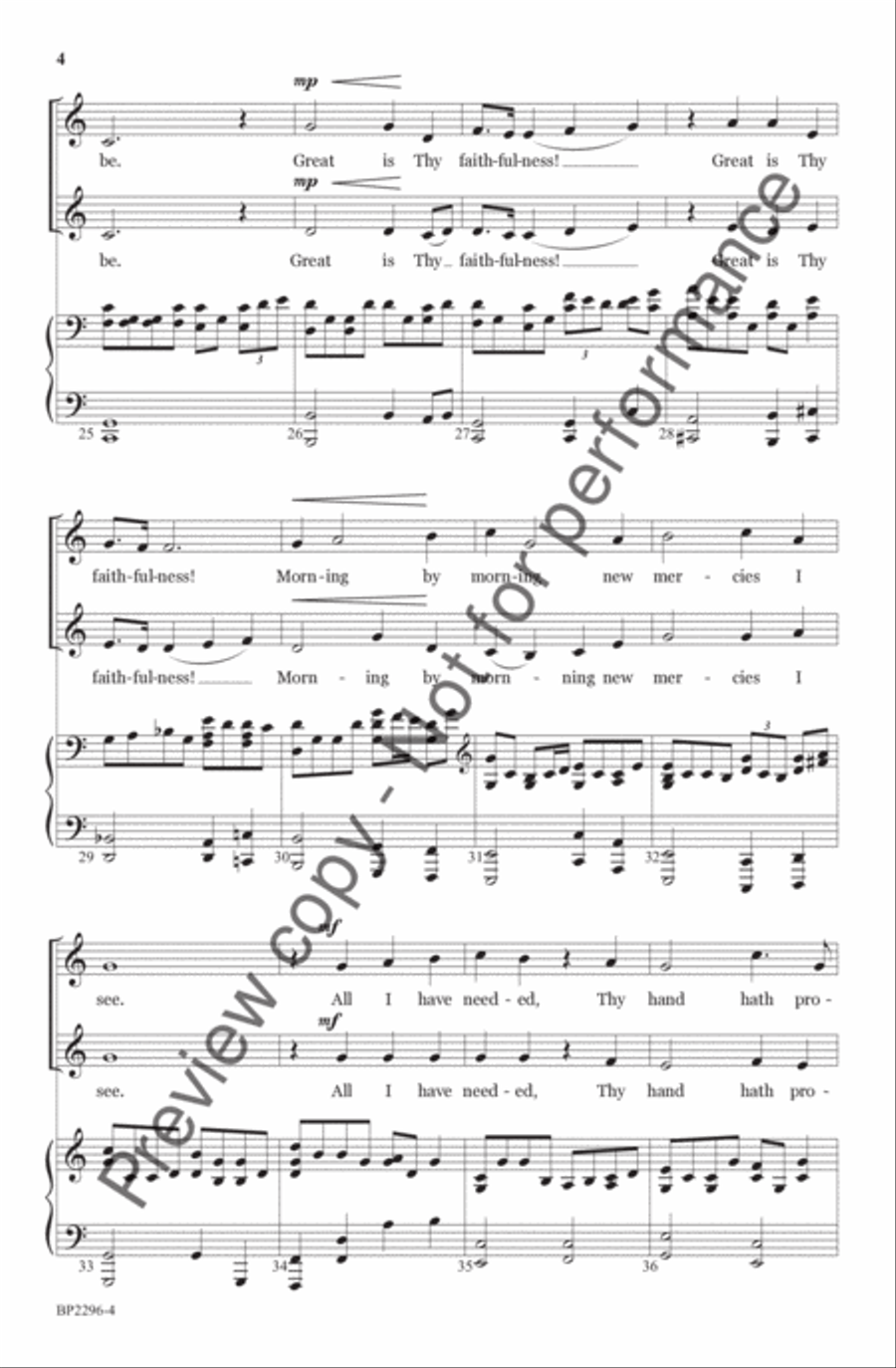 Great Is Thy Faithfulness - Forrest - SSAA SSAA scores gallery preview page 5