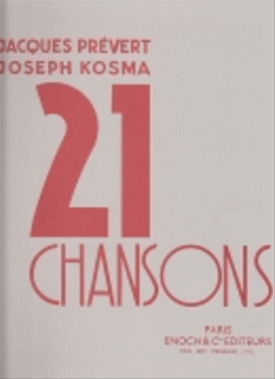 21 Chansons Receuil vol. 1 Voice Solo scores gallery preview page 1