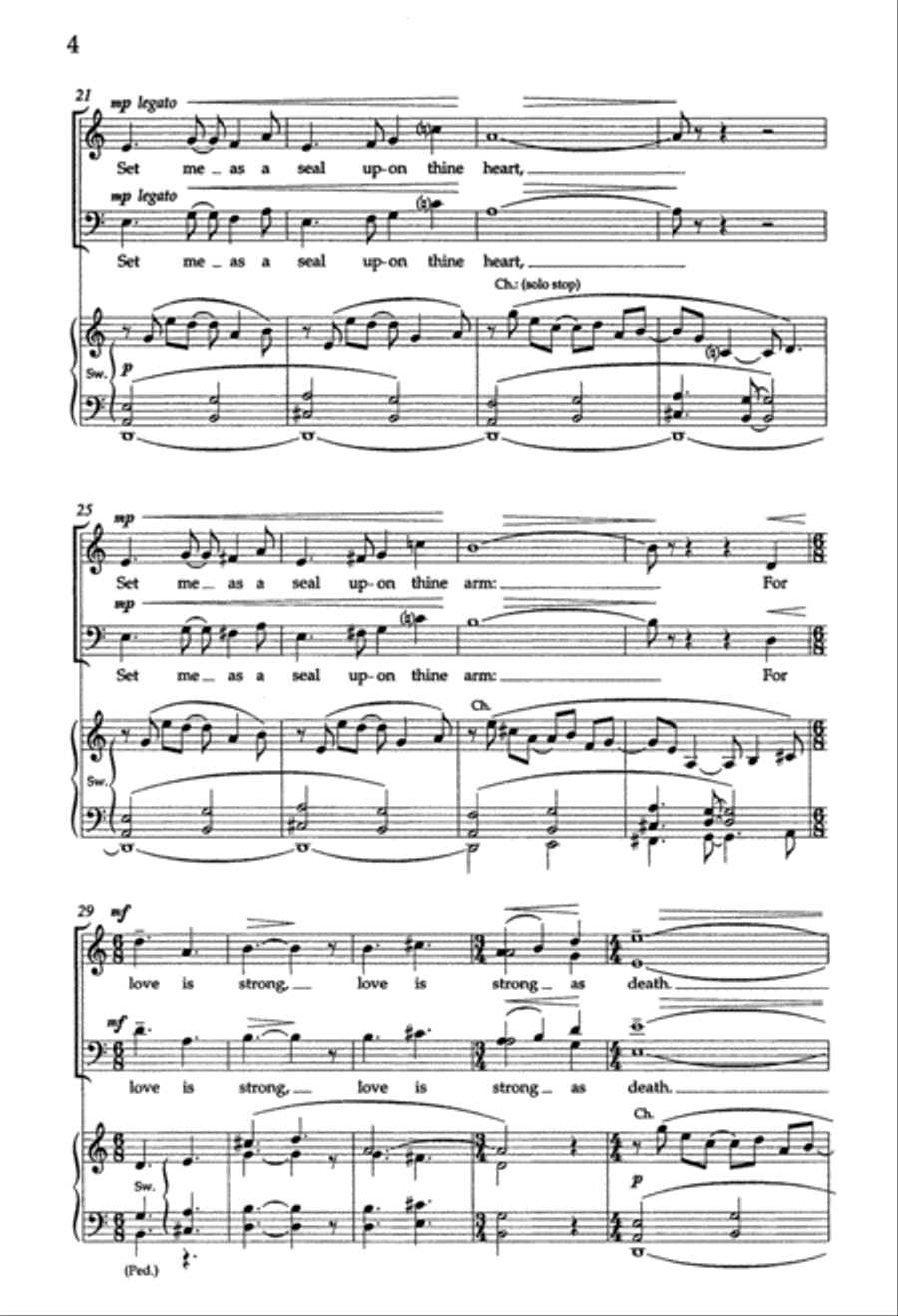 Set Me as a Seal Set Me as a Seal 4-Part scores gallery preview page 4