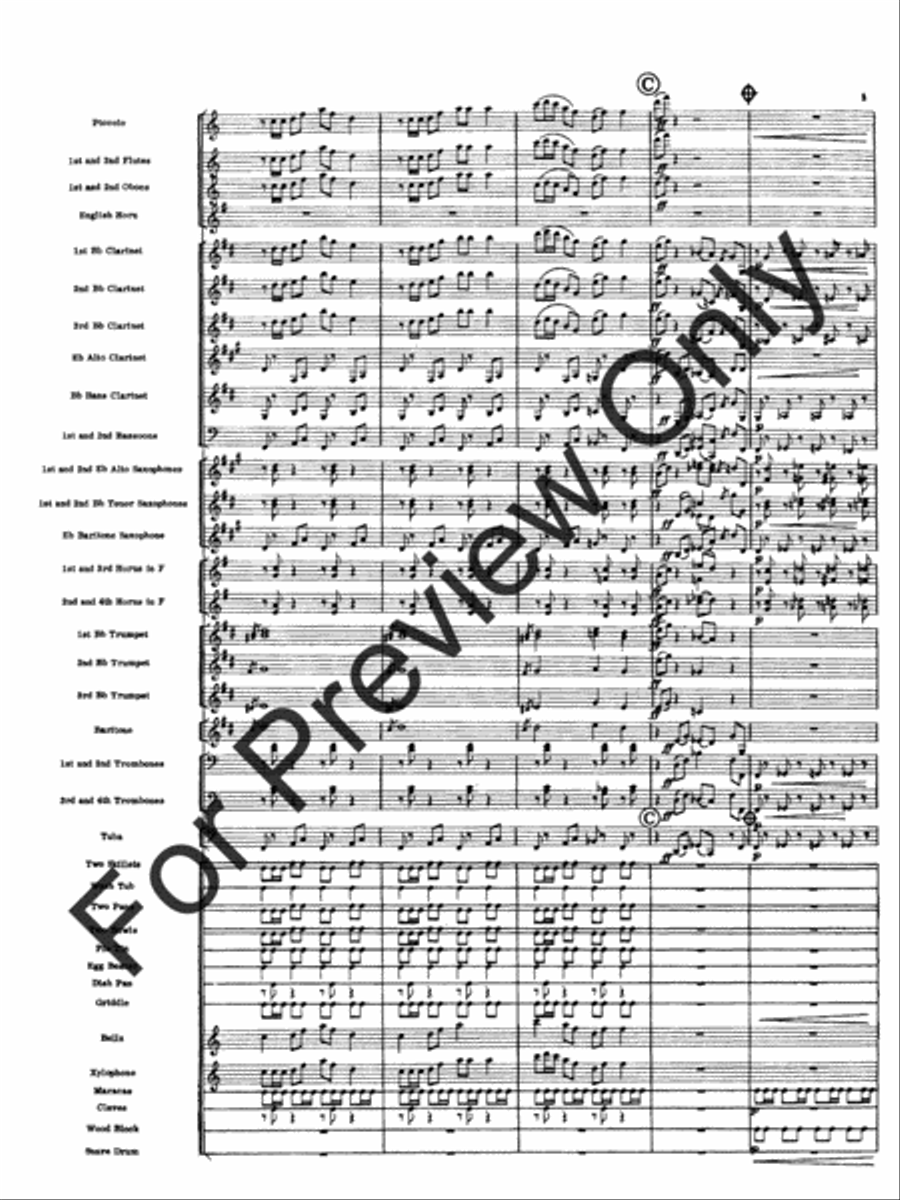 Variations On A Kitchen Sink Concert Band scores gallery preview page 8