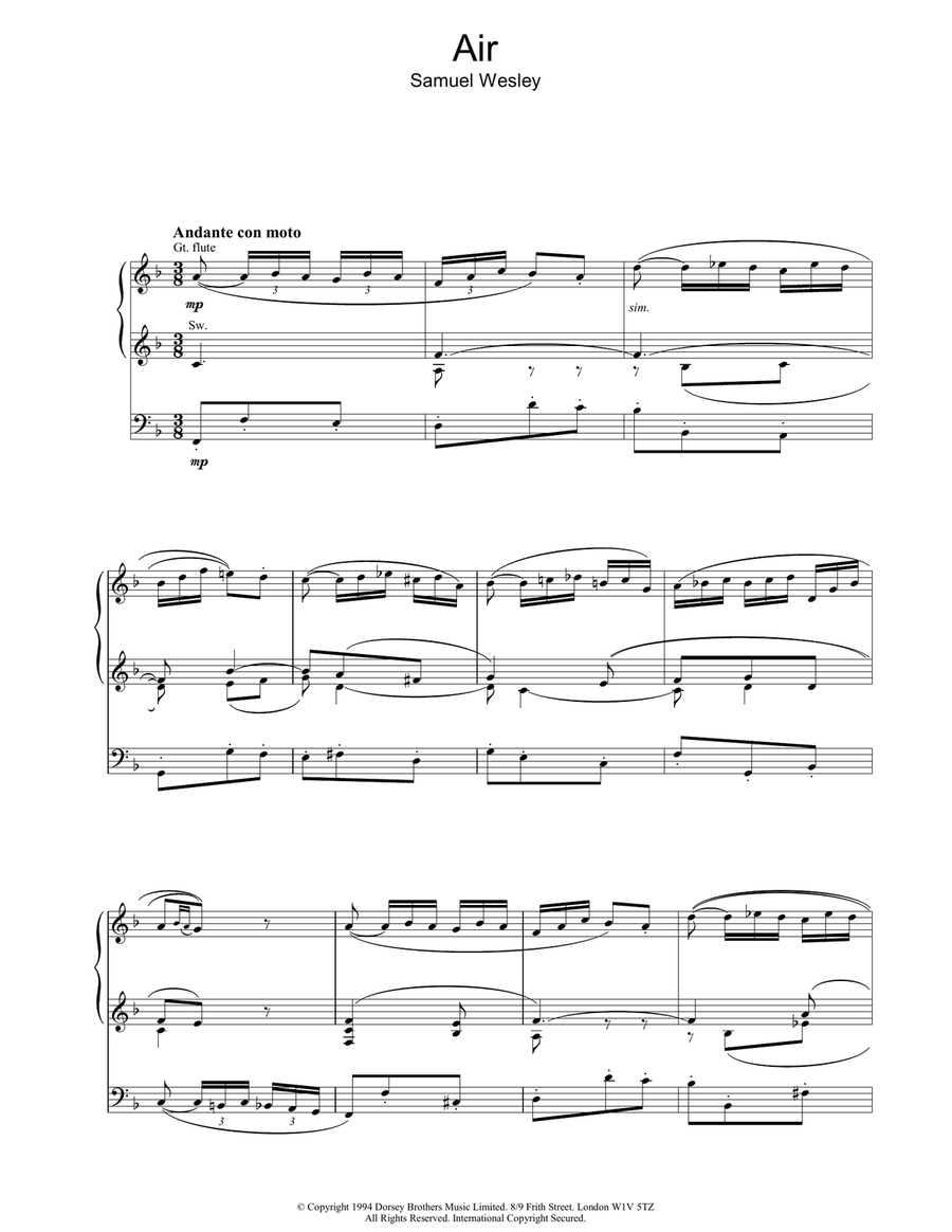 Air Air Piano scores gallery preview page 1
