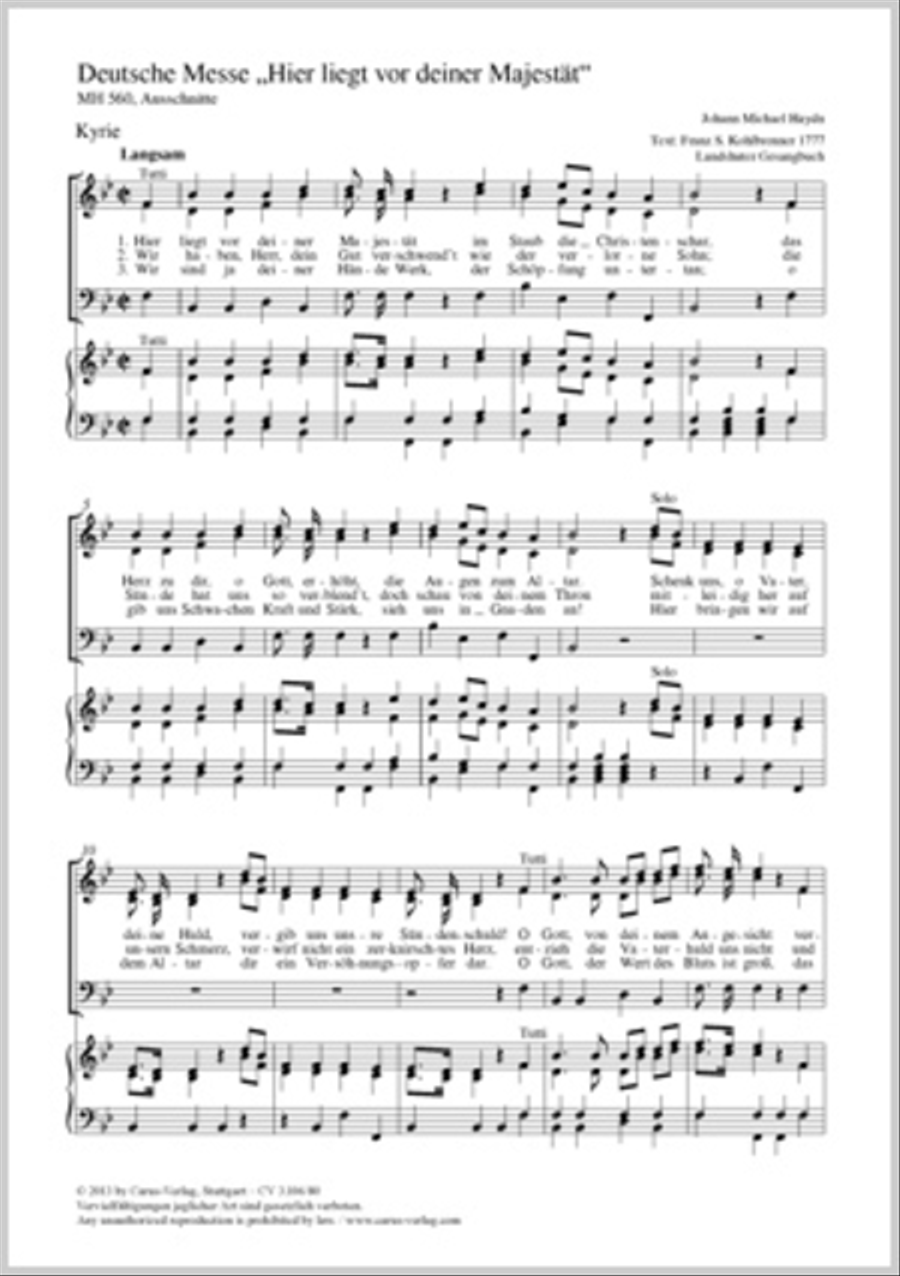 Deutsche Messe Deutsche Messe 3-Part scores gallery preview page 1