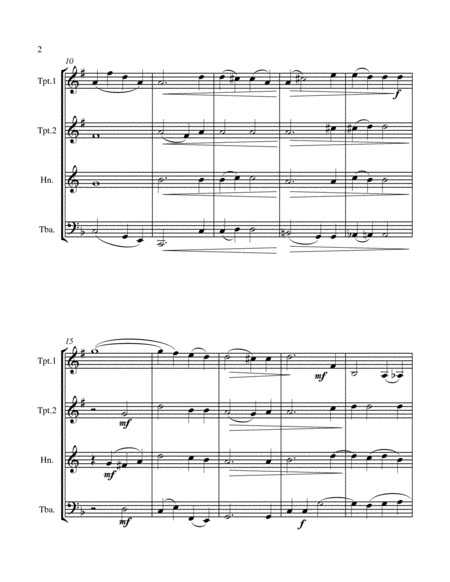 Ave Verum Corpus - Brass Quartet - Intermediate level image number null