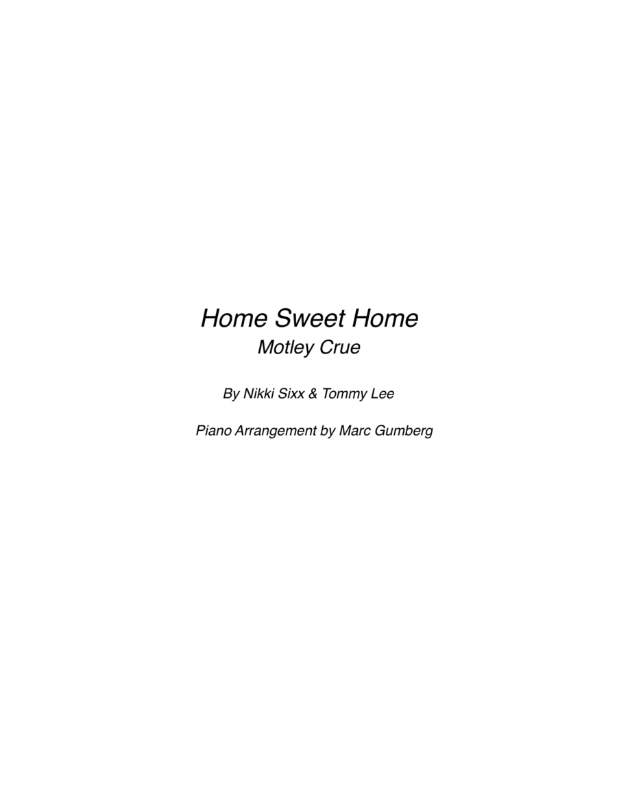 Home Sweet Home Piano Solo scores gallery preview page 1