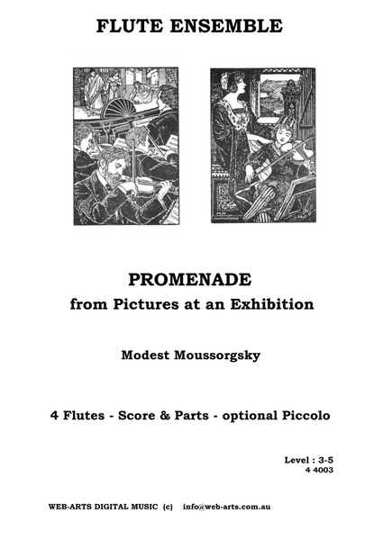 PROMENADE from Pictures at an Exhibition for 4 flutes - MOUSSORGSKY +
