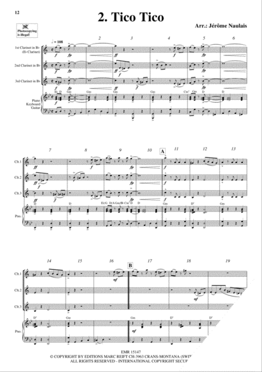 3 Clarinets & Piano Vol. 4 Clarinet scores gallery preview page 4