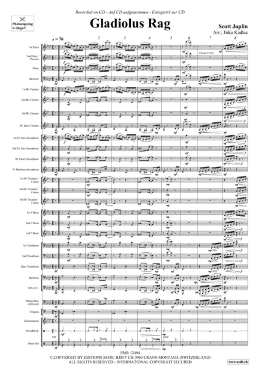 Gladiolus Rag Gladiolus Rag Concert Band scores gallery preview page 3