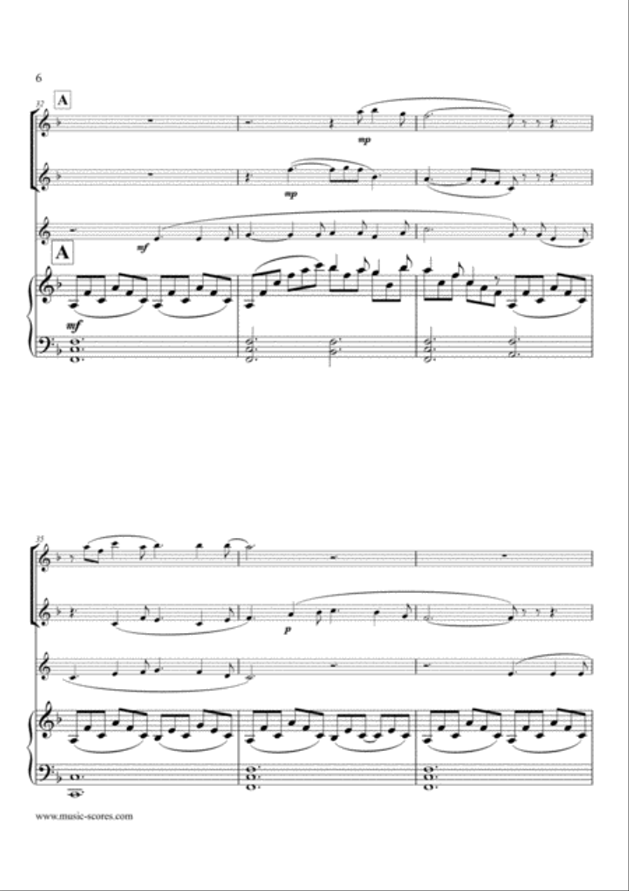 O Holy Night; Cantique de Noel - Flute, Oboe, French Horn and Piano O Holy Night; Cantique de Noel - Flute, Oboe, French Horn and Piano Flute scores gallery preview page 6