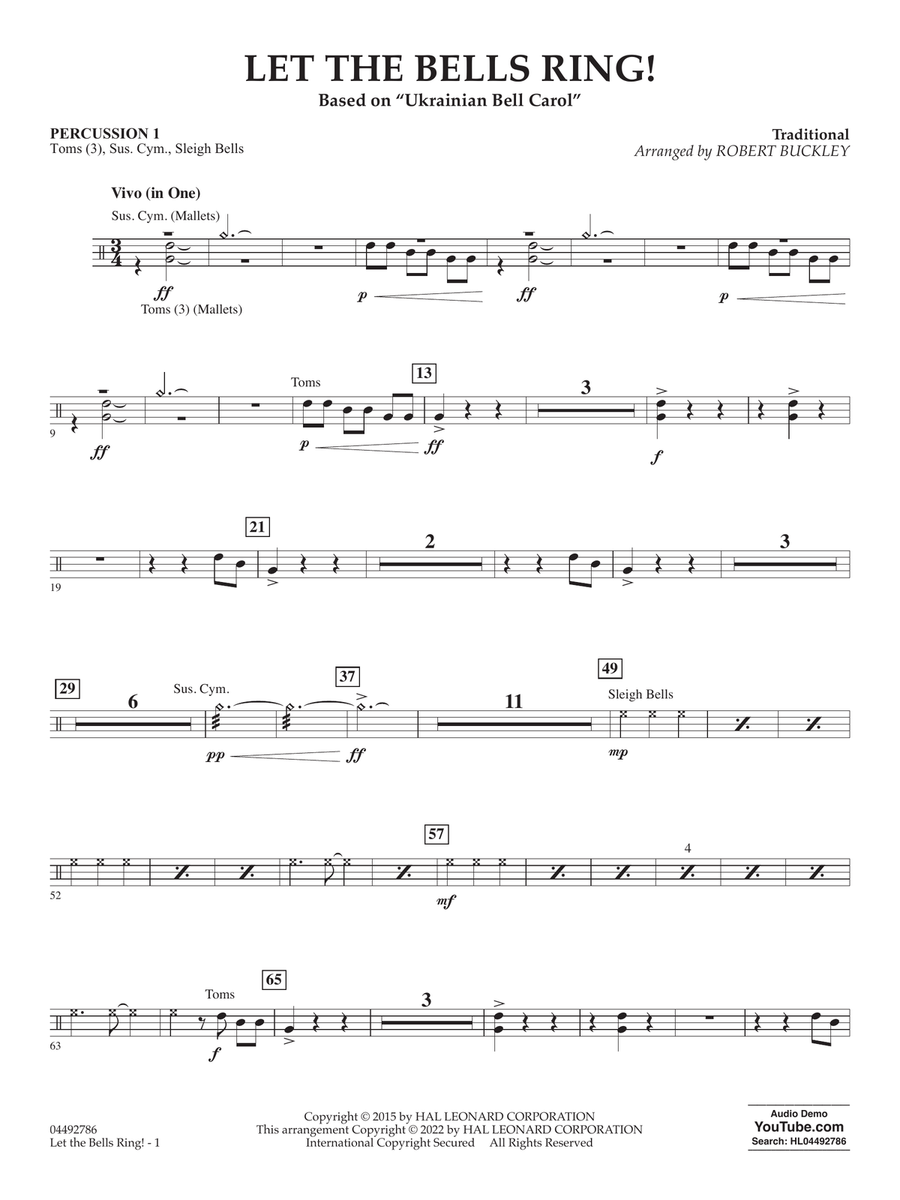 Let The Bells Ring! - Percussion 1 String Orchestra scores gallery preview page 1