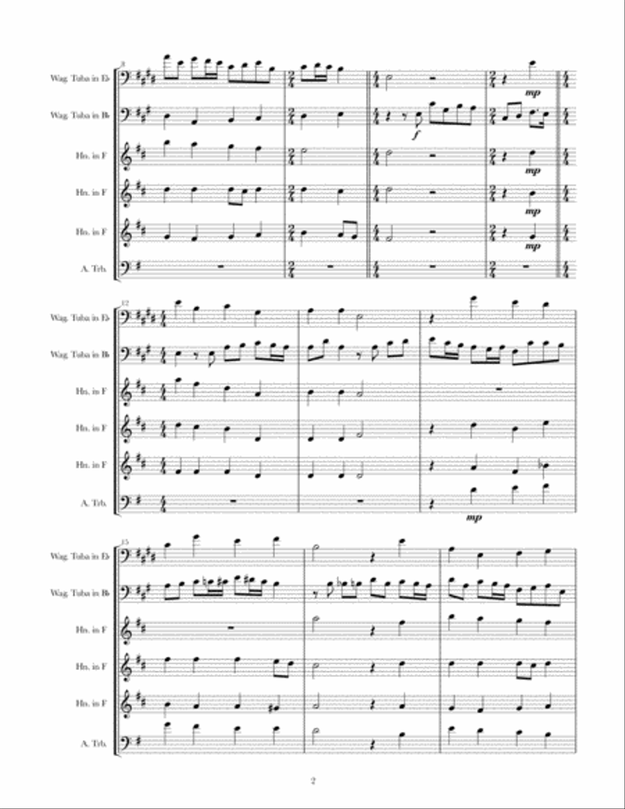 Three kings from Persian lands afar Brass Ensemble scores gallery preview page 2