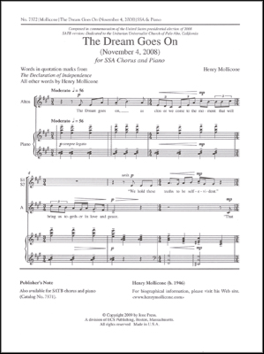 The Dream Goes On: November 4, 2008 SSA scores gallery preview page 1