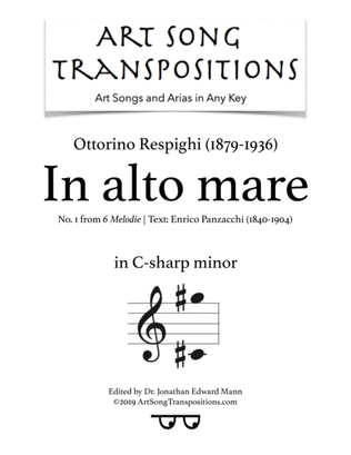 Book cover for RESPIGHI: In alto mare (transposed to C-sharp minor)