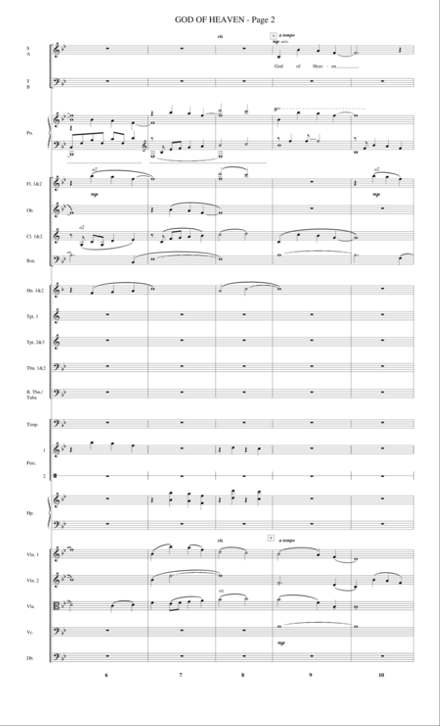 God Of Heaven - Full Score Choir scores gallery preview page 2