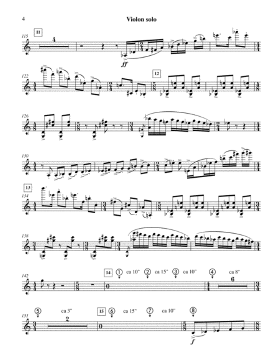 Concerto for violin (violin part) Orchestra scores gallery preview page 4