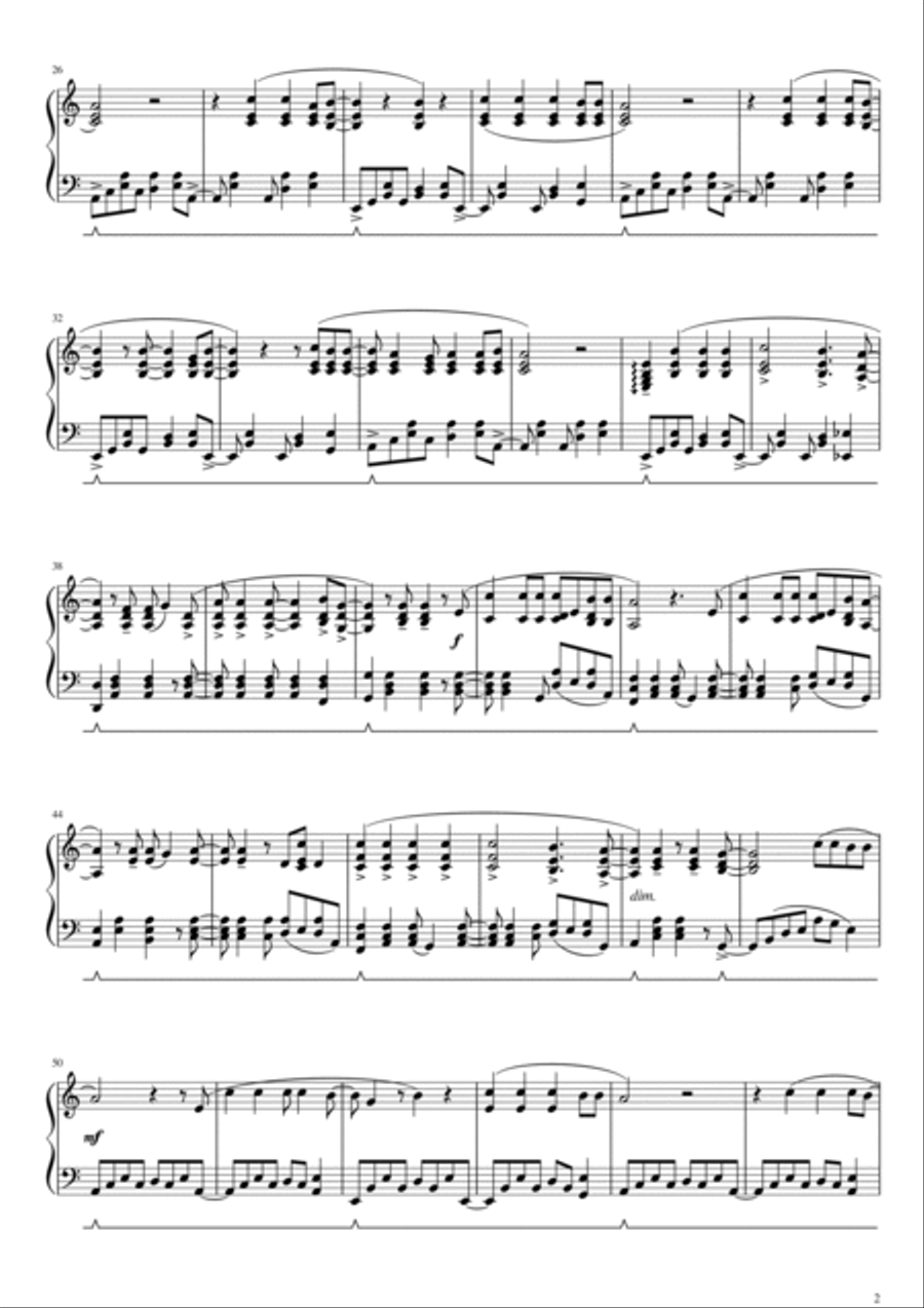 Losing My Religion Piano Solo scores gallery preview page 2