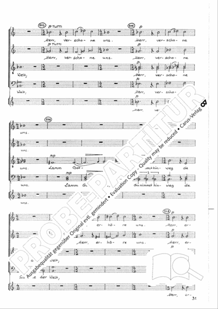Namen-Gottes-Litanei Mixed Choir scores gallery preview page 32