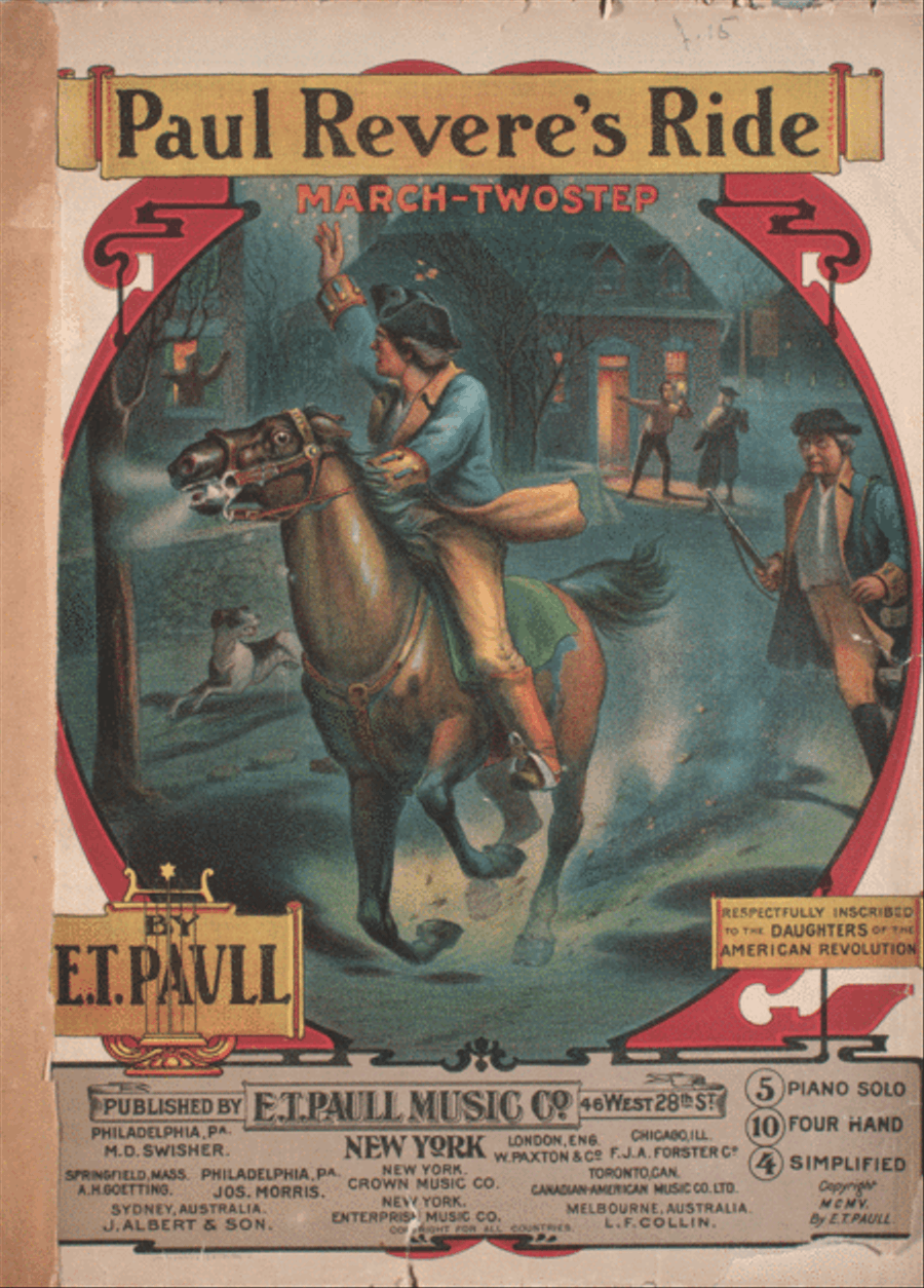 Paul Revere's Ride. March-Galop Piano Solo scores gallery preview page 1