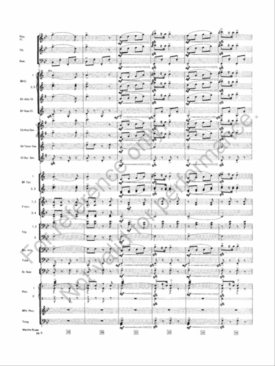 Marche Russe Marche Russe Concert Band scores gallery preview page 6