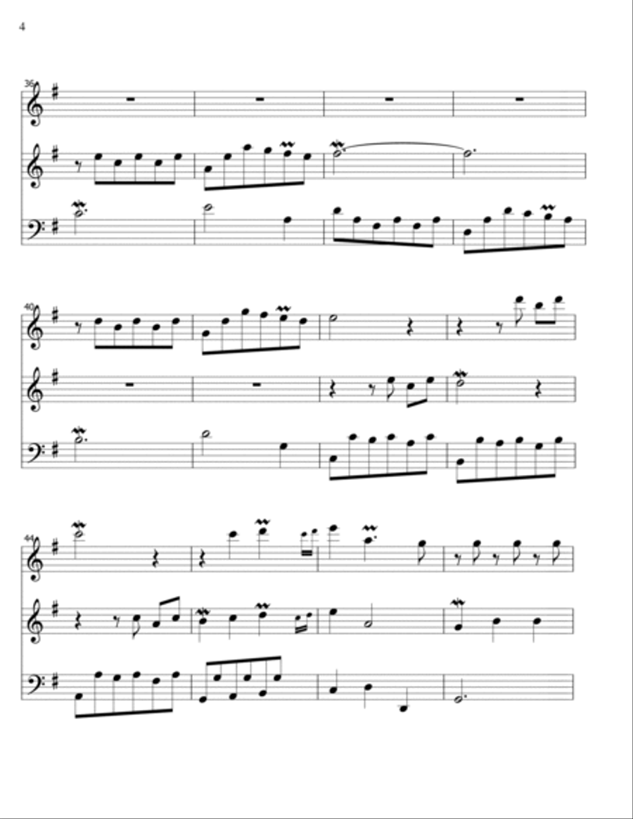Corant - trio- violin/oboe/cello Small Ensemble scores gallery preview page 4