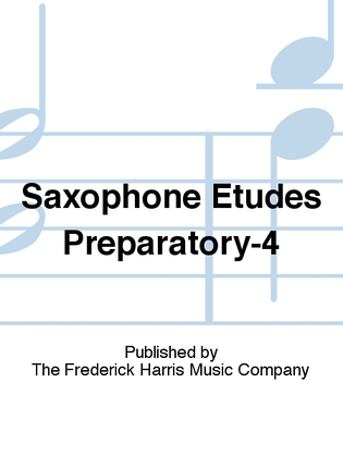 Book cover for Saxophone Etudes Preparatory-4