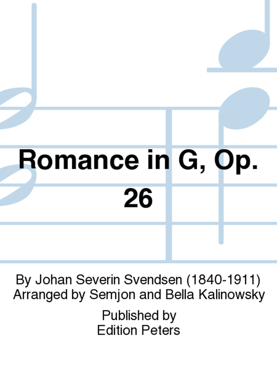 Romance in G Op. 26 (Edition for Viola and Piano)